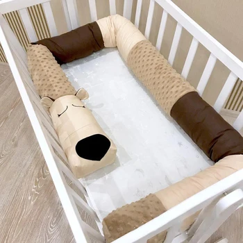 

Baby Crib Bumper Cotton Animal Cartoon Cot Protector Infant Cradle Bedding Pillow Newborn Protection Pad Toddler Room Decor