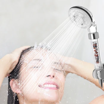 

Practical Adjustable Shower Bath Head Convenient Durable Classic High Pressure Handheld Negative Ion Nozzle Sprinkler