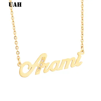

UAH Arami Name or Personalized Custom Name Necklace For Women Customized Nameplate Handmade Choker Best Friend Birthday Gift