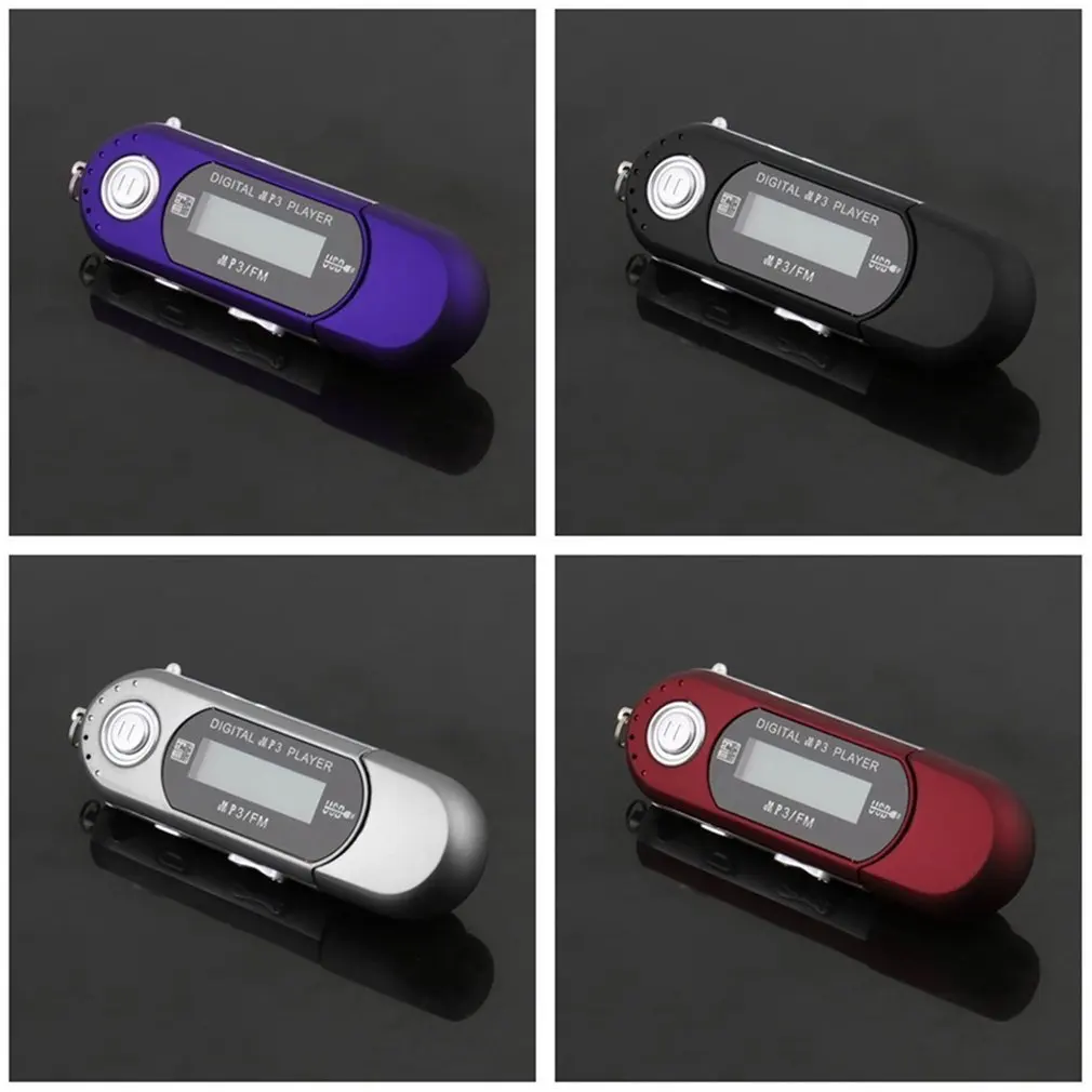 Mini USB 2.0 Flash Drive High Speed Transfer LCD Display MP3 Music Player Backlight on LCD Providing Clear Display 3 Colors