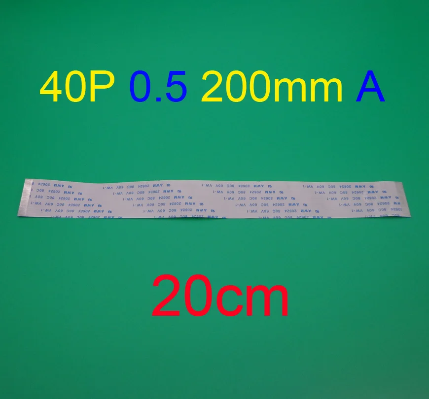 100pcs/lot New Type A 20cm 200mm FFC FPC 40pin 0.5 pitch Flat Ribbon Flex Cable 40 pins 20624 AWM 80C VW-1 60V Power Button | Компьютеры и