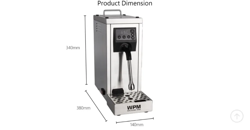 200-240VFully автоматическая профессиональная молочный стимер с температурной установкой/Молочная машина из нержавеющей стали WPM WELHOME PRO