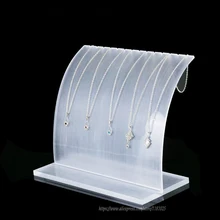 Лидер продаж белое акриловое ожерелье дисплей стенд ювелирные изделия держатель кулон Витрина Ожерелье Органайзер полка съемный