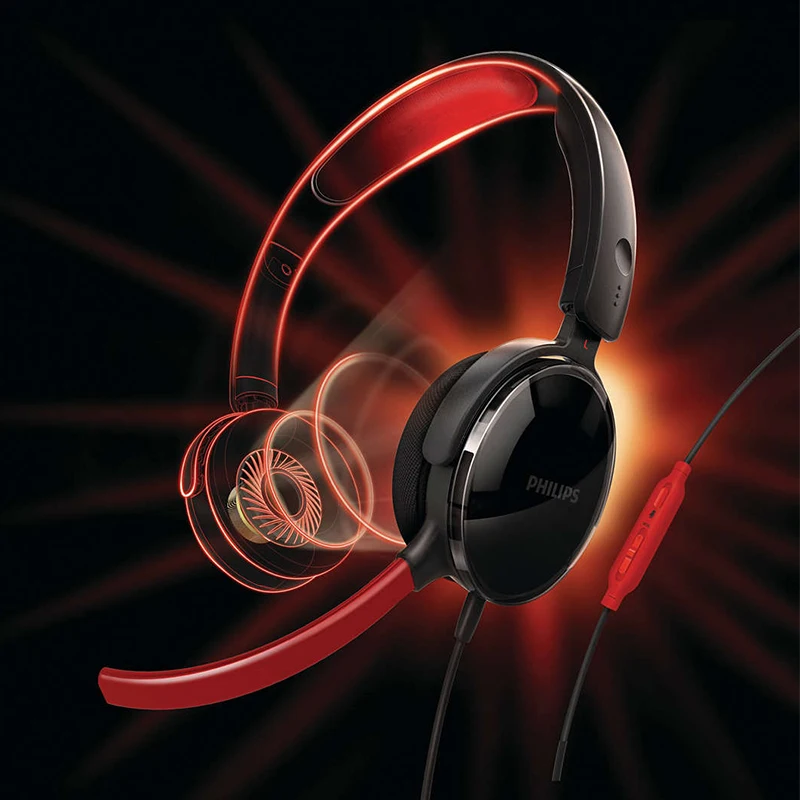 Оригинальные профессиональные игровые наушники Philips SHG7210 с микрофонный провод управления наушниками для Xiaomi официальное подтверждение