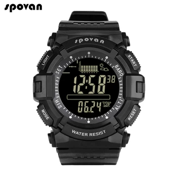 

Spovan LED Digital Male Watch Men Military Sport Smartwatch Waterproof Altimeter Compass Wrist Watch Stopwatch Fishing Barometer