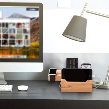 

Multi-Function Mobile Phone Holder, Office/Home, Wood, Mobile Phone Charging Holder, Multi-Port USB Mobile Phone Charging Stand.