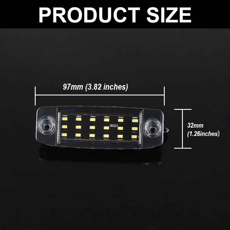 2 stücke 12 v Weiß 18 LEDs Für Kia Sportage 2010-up Für Hyundai Kona 2017-Für i40 CW 2011-hohe Qualität SMD Auto Kennzeichen Lichter – Detail 4