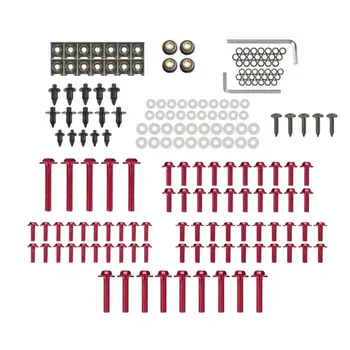 

194pcs 194pcs Universal Motorcycle Fairing Body Bolts Kit Spire Speed Fasteners Clip Screws Nuts Sportbike for Honda Yamaha