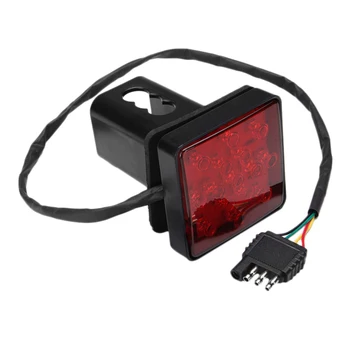 

1Pcs Light 15-Led Trailer Tail Light Brake Light Led Headlight for Trailer Tractor Nr Transport Red Cover