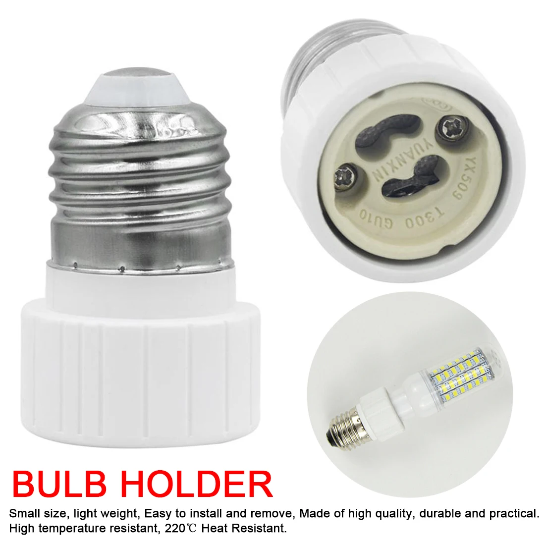 GU10 To G9 Ceramic Light Bulb Base Socket Lamp Adaptor Converter Holder V2