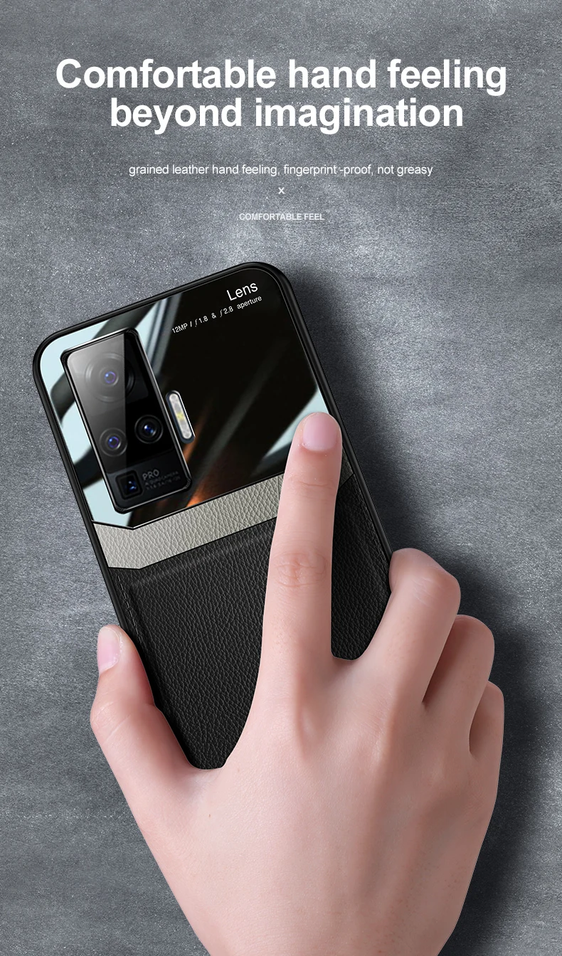 XUANYAO Phone Cases For VIVO X50 X30 X27 X23 Case Slim Hard Leather Cover For VIVO X21 X23 X27 X30 X50 Pro Case Cover Soft Edge (8)