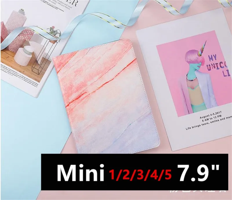 mini12345 Для iPad / 9,7 чехол pro мягкая задняя крышка Мрамор из искусственной кожи смарт-Обложка для планшета для apple iPad 2/3/4 чехол 9," 5/6 Air 2 1 iPad Air 3 Pro 10,5/11" iPad Mini 1/2 /3/4/5 - Цвет: mini12345