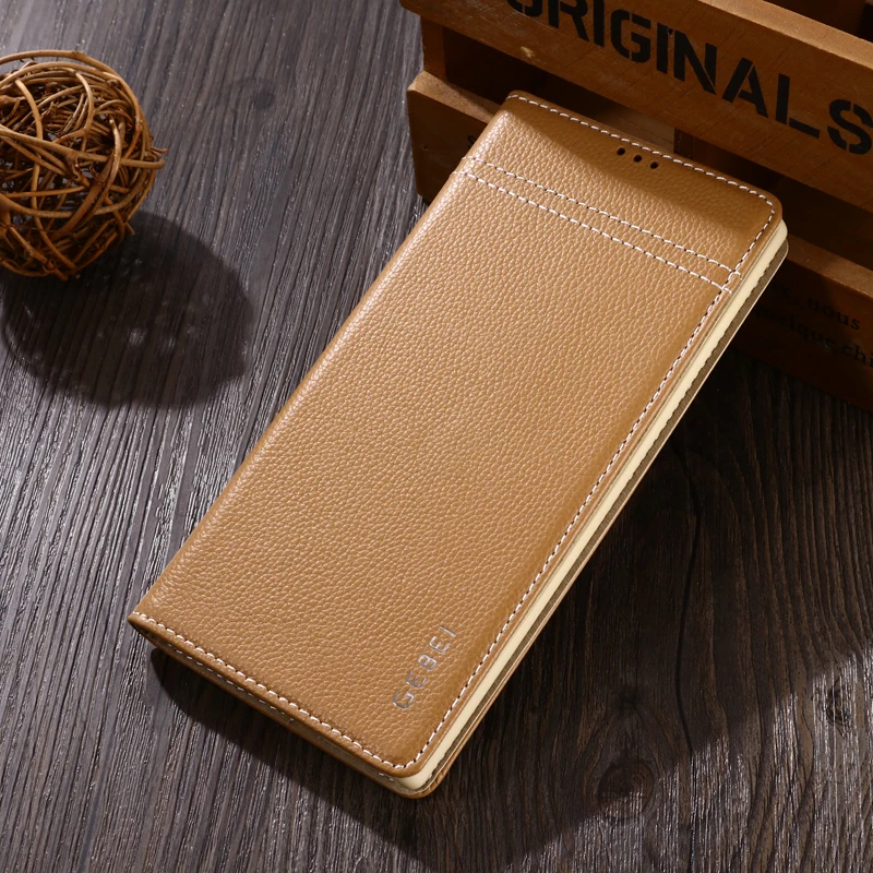 

For Samsung Note10 Genuine Case Magnetic Cowhide Leather Phone Case Flip Card Stand Smart Cover for Samsung Galaxy Note10 Plus
