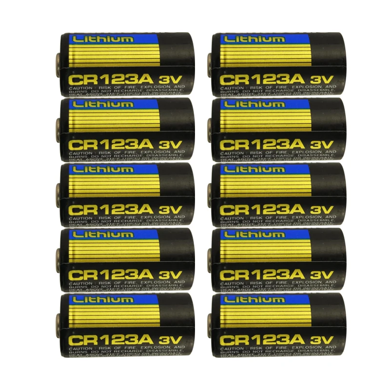 2 шт. CR123A Bateria De Litio CR123A 3 вольт CR123 CR17345 1400 мАч для камеры, видеокамеры, фонарика, основной литиевой батареи