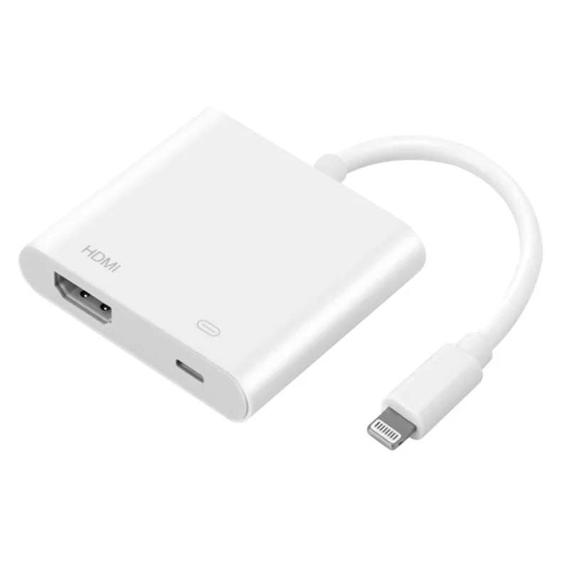 

Digital AV HDMI Adapter Compatible with iPhone iPad to HDMI Adapter Cable, HDMI Dongle Compatible with iPhone 8 7 6 5