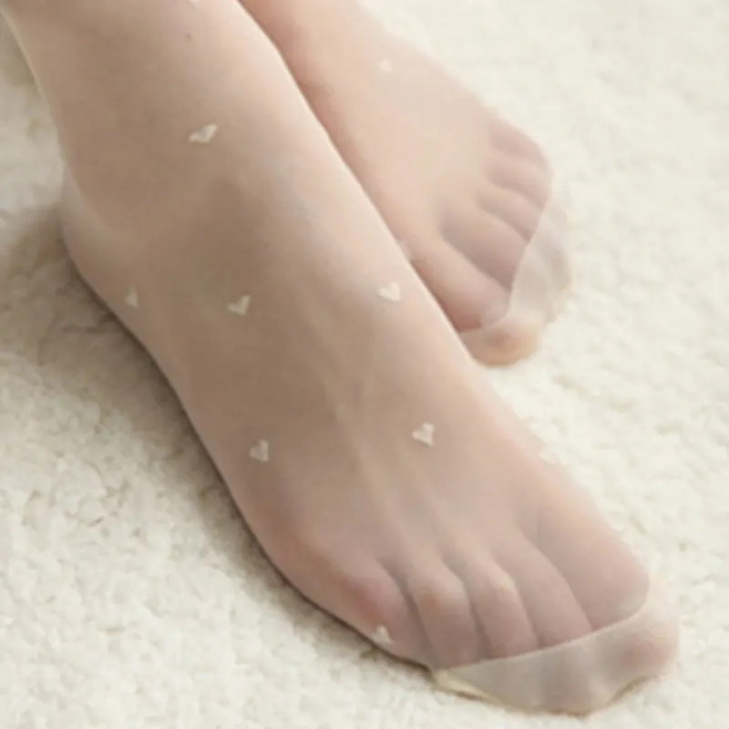 Pantimedias de corazón de amor para chica y mujer, medias elásticas y