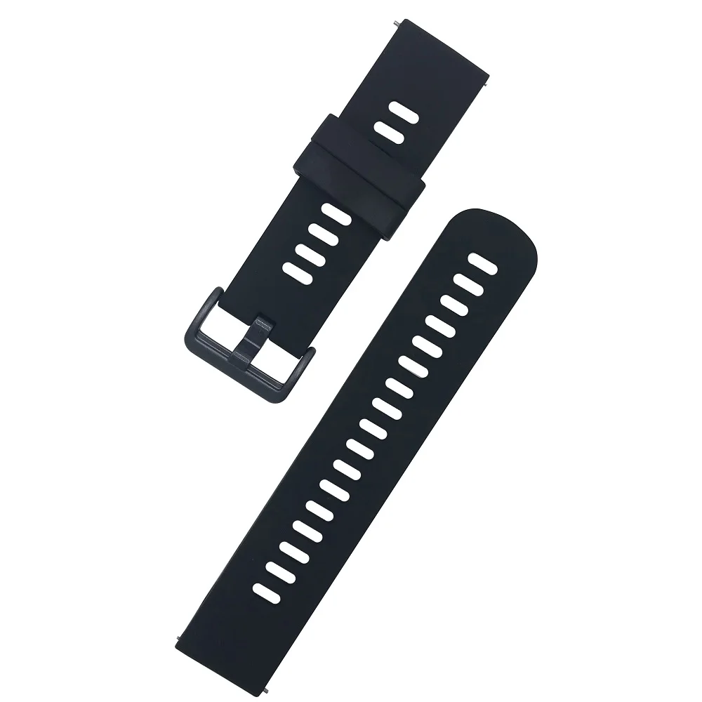 For Huami Amazfit gts gtr 42mm 47mm Strap Silicone Replacement Watch Band for Garmin Vivoactive 3 For Bip 20mm 22mm Wriststrap - Цвет: Black