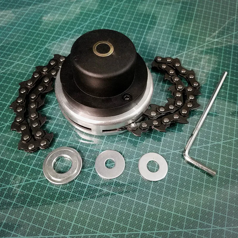 Grass Trimmer Head Universal Lawn Mower Chain Trimmer Head Chain Brushcutter For Trimmer Garden Grass Brush Cutter Tools Spare Parts