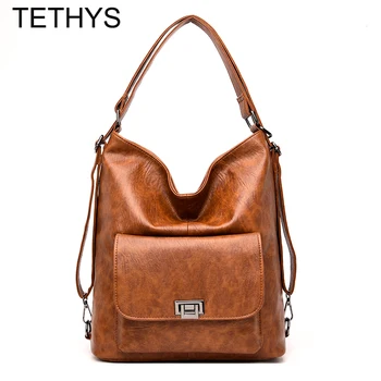 

TETHYS Soft Leather Shoulder Bags Women High Quality Tote Bags for Women Multifunction Shoulder Bags Bolso Mujer Sac a Main