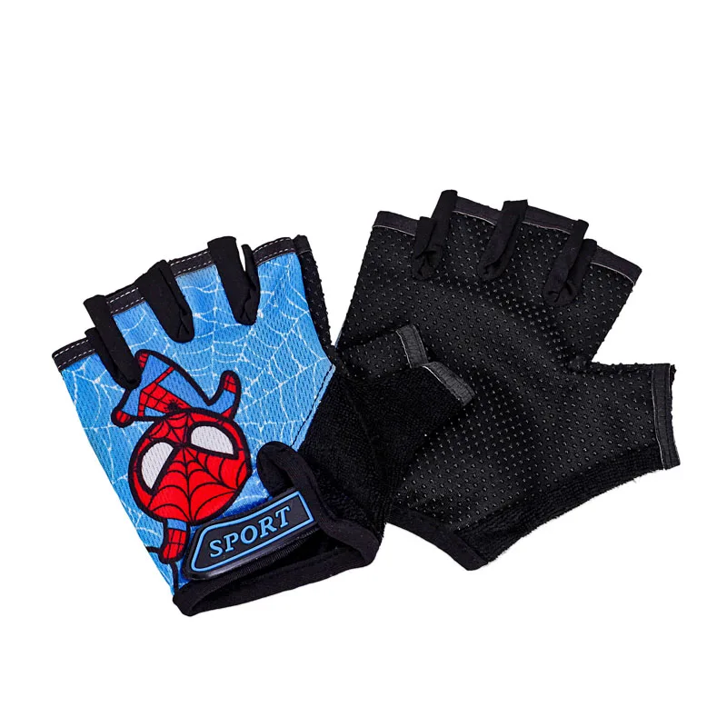 2 шт., велосипедные перчатки, детские летние воздухопроницаемые велосипедные перчатки с полупальцами, велосипедные перчатки с рисунком для мальчиков и девочек, спортивные перчатки для улицы - Цвет: H