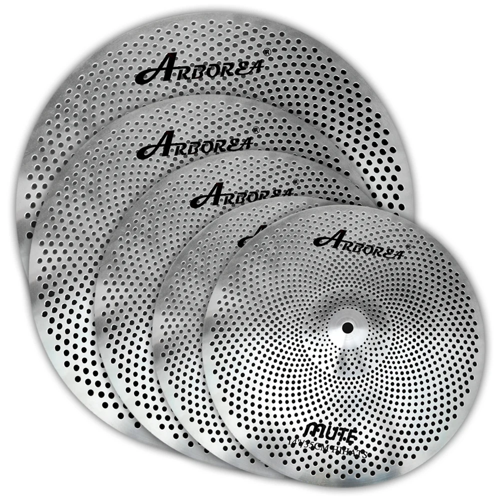 Arborea 5 шт. Набор тарелок с низким объемом 14 &quotHihat + 16&quot Crash 18 &quotCrash 20&quot Ride Cymbal | Спорт