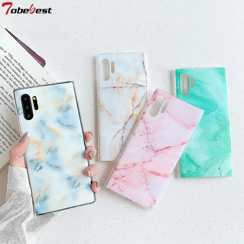 Матовый мраморный чехол для телефона samsung Note 10 pro антидетонационный мягкий IMD