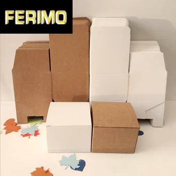 

10pcs 12sizes 350gsm Vintage Kraft paper box, white/brown handmade apple box,white craft paper gift box,soap boxes packaging box