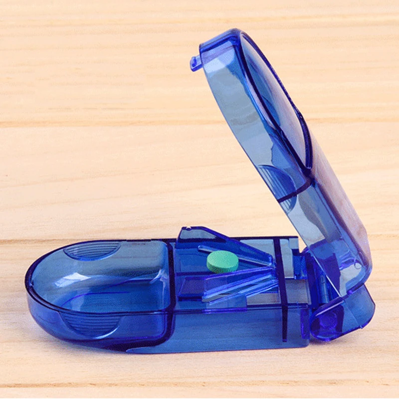 Medicine Pill Holder Tablet Cutter Splitter Pill Case 3 Colors 1 Pcs Mini Useful Portable Storage Box 30FP17