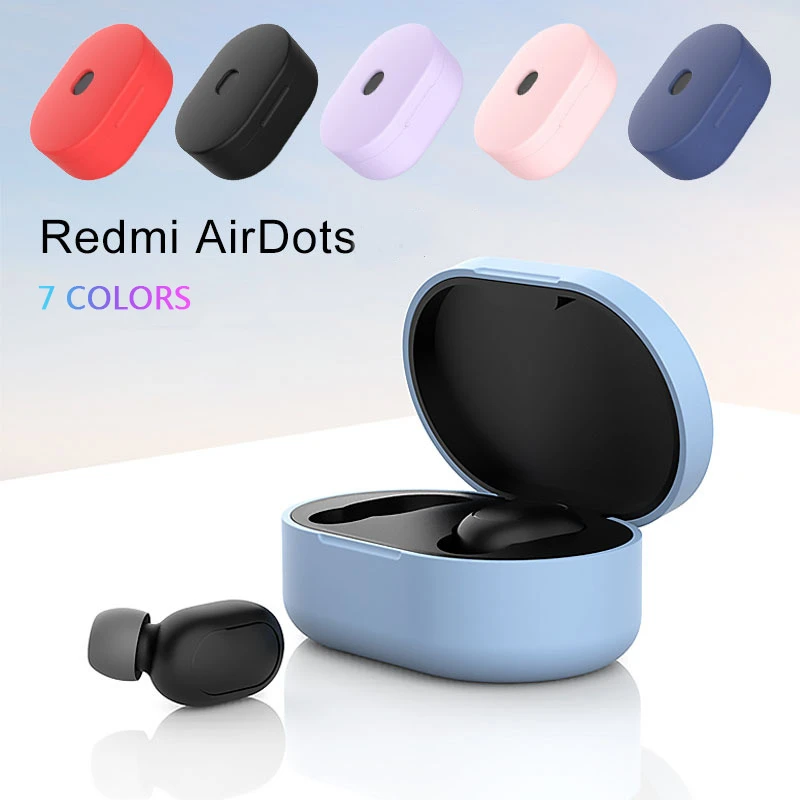 High Quality Latest Silicone Protective Cover Case For Xiaomi Redmi Airdots  TWS Bluetooth Earphone Headset Protective Case New - AliExpress Consumer  Electronics