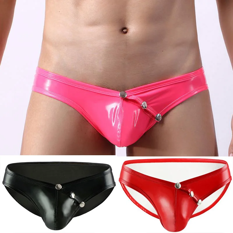 3Pcs Morbido Pu Sospensorio Uomo Perizoma Sexy Breve Doppio D Perizoma Perizoma Uomo Tanga Intimo Gay Maschile Jockstraps Intimo Uomo Gay