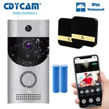 Wifi видео дверной звонок, камера, система внутренней связи, беспроводной домашний ip дверной звонок, дверной звонок, звонок, пир, 2 способа аудио, iOS, Android, на батарейках