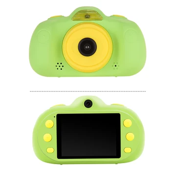 

12MP Mini Kids Camera 1080P HD Kid Camera Mini Digital Camera 2.4 Inch LCD Screen Dual Lenses w/ Photo Video MP3 Game Pink/Green