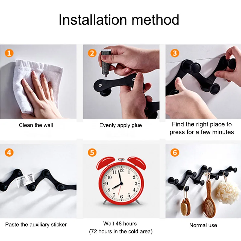 

Expandable Towel Rail Hooks Hanger Adjustable Aluminum Wall Mounted Rack HUG-Deals