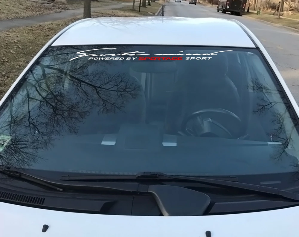 Забавная Автомобильная наклейка на переднее и заднее лобовое стекло для Kia Sportage 3 4 QL Sport, светоотражающая виниловая декоративная наклейка, автомобильные аксессуары, Стайлинг