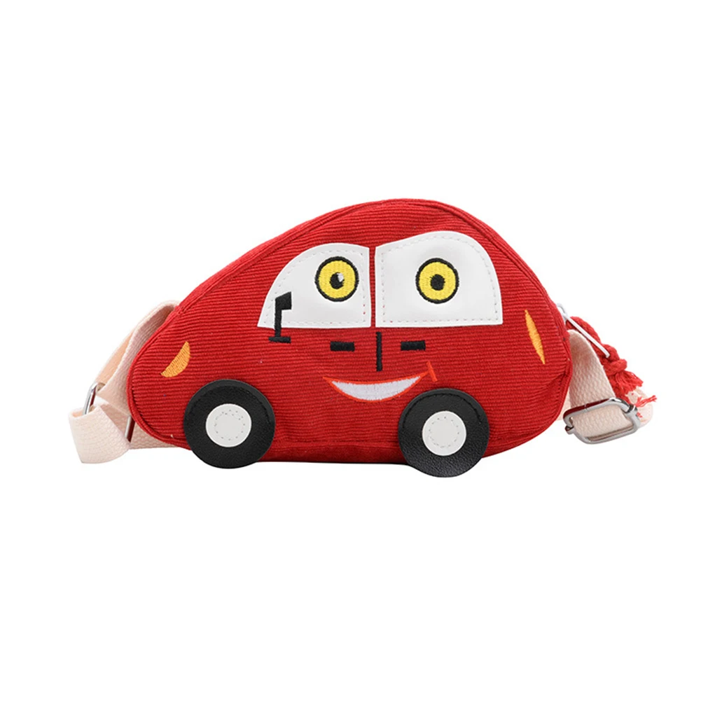 Kids Corduroy Single-Shoulder Bag Cute Mini Car Shape Messenger Handbag H66