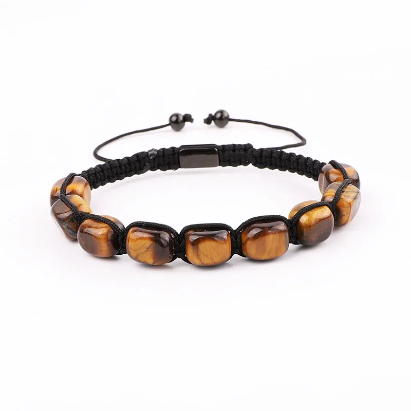 New Fashion Natural Stone 7 Chakra Energy Stone Beads Braided Custom Macrame Bracelet Jewelry Men Women - Image 5