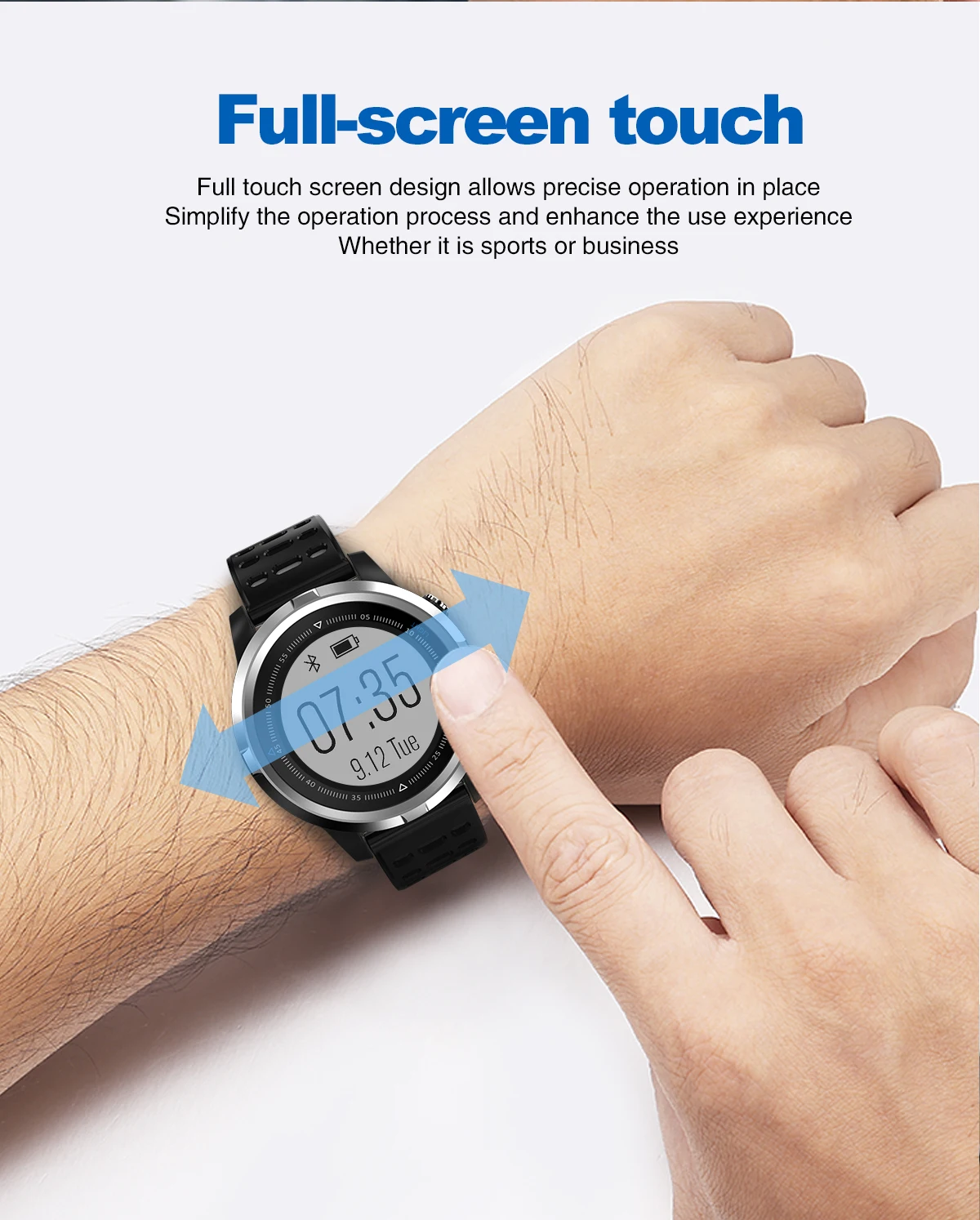 DAROBO N105 gps Smartwatch движение трек фитнес монитор сердечного ритма водонепроницаемые спортивные Смарт часы для мужчин полный сенсорный экран