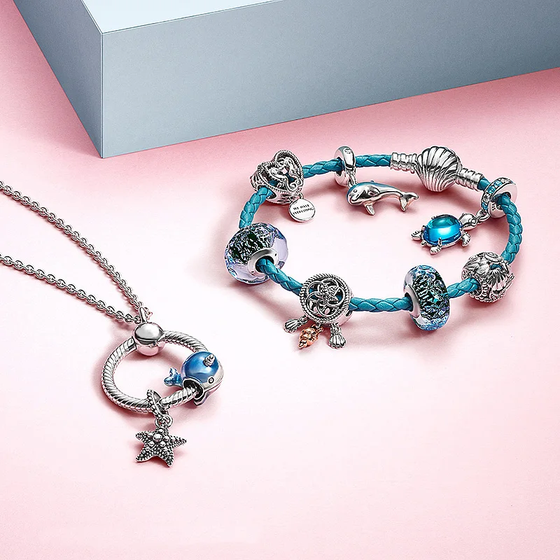 Fit Pandora оригинальный браслет из стерлингового серебра 925 пробы Геометрическая