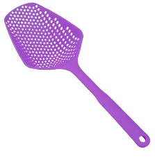 purple Модный черный большой ковш дуршлаг паста термостойкий фильтр - Цвет: purple