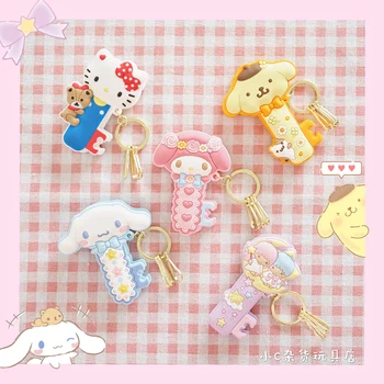 

Cute My melody twin stars Cinnamoroll Action figure Dolls pudding dog keychain little twin stars clips keyring