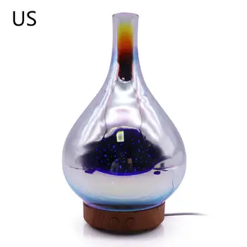 

3D Fireworks Glass Vase Shape Humidifier Night Light Esseintial Aroma Diffuser