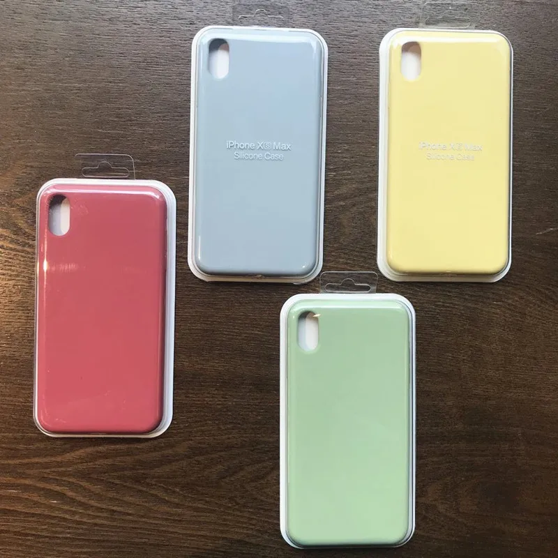 100 шт. официальный жидкий силиконовый чехол для iPhone 11 Pro Max X XS XR 7 8 6 6S Plus противоударный защитный чехол