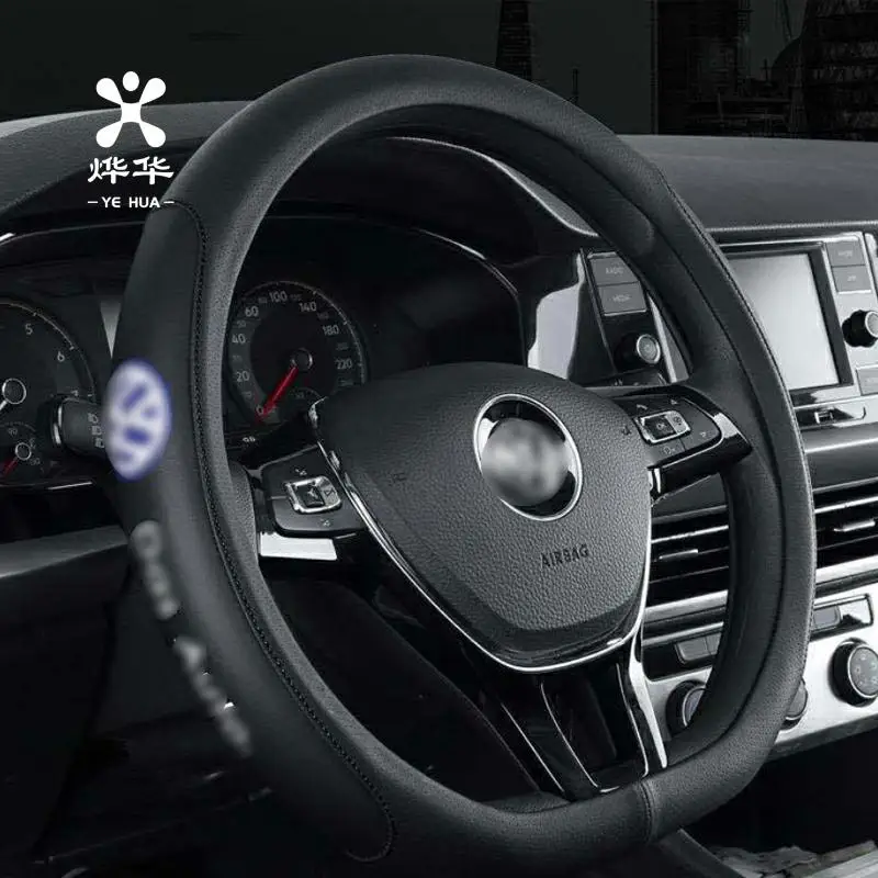 Кожаная оплетка на рулевое колесо для VW Volkswagen Polo 2017-2021 | Автомобили и мотоциклы