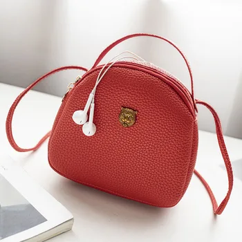 

Women's bag 2020 stylish leather cross-body bag women's versatile one-shoulder bag fashionable lychee pattern handbag for women