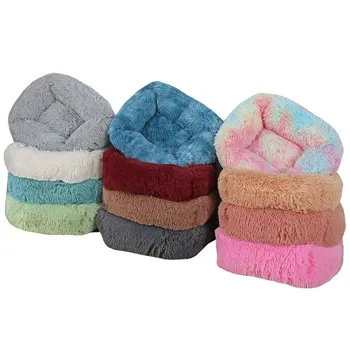 

Rectangle Square Shape Long Plush Dog Bed Anti Slip Soft Warm Winter Puppy Cushion Sleeping Mat Pet Supplies For Small Large Dog