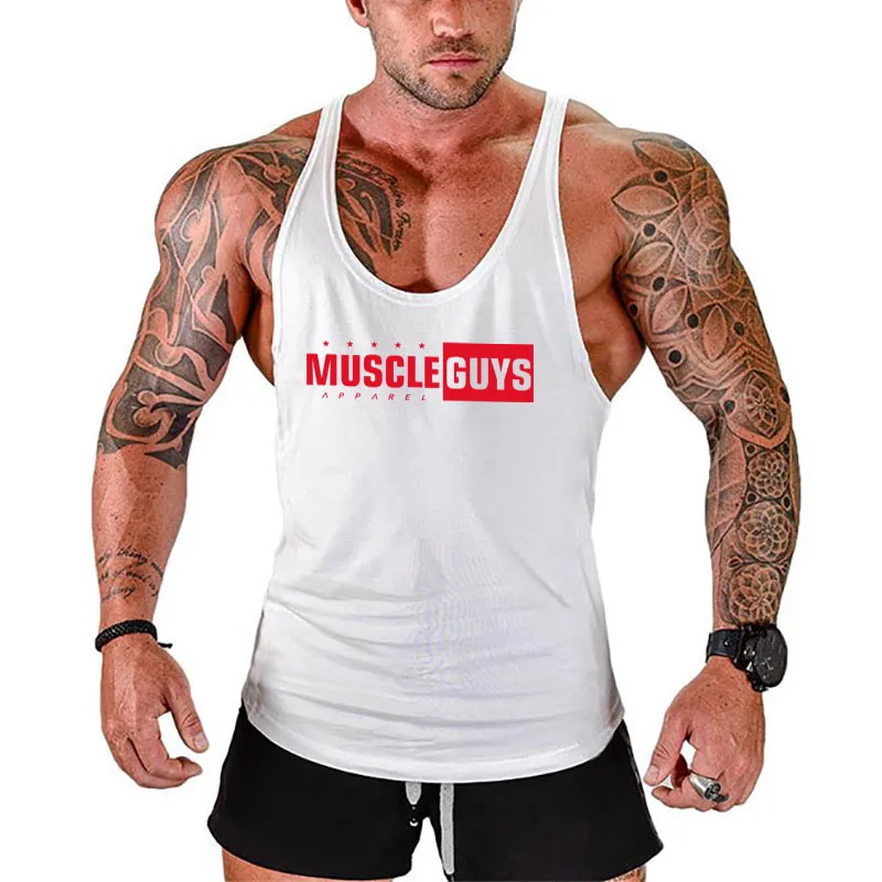 Muscleguys майка для бодибилдинга мужская майка для фитнеса мужская хлопковая майка для мускулистых мужчин рубашка без рукавов