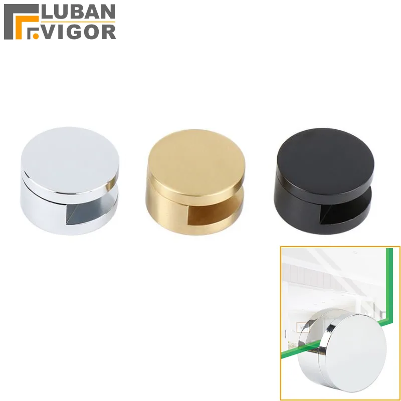 Glass mirror clip Fixed support Bathroom holder black gold bright for glass 5mm Strong not rusty | Обустройство дома