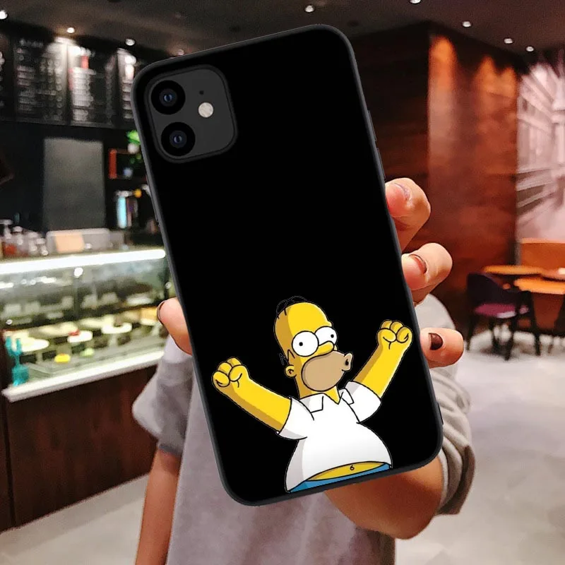 Гомер J. Симпсон силиконовый чехол для мобильного телефона чехлы iPhone 11 pro 6 6s 7 8 plus X