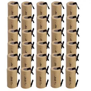 

True capacity! 30 pcs SC battery sub c battery rechargeable battery replacement 1.2 v 1300 mah with tab-free shipping