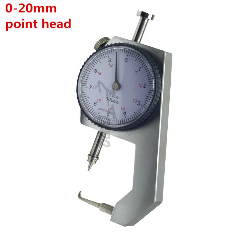 Precision Dial Thickness Gauge with Curved Tip for Hollow Pipes and Circular Tubes